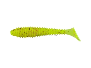 KEITECH Swing Impact Fat 3,8" 9,5cm Chartreuse Red Flake (6ks)